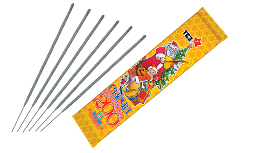  Бенгальские свечи 6 шт 200 мм в пакете  в Саратове