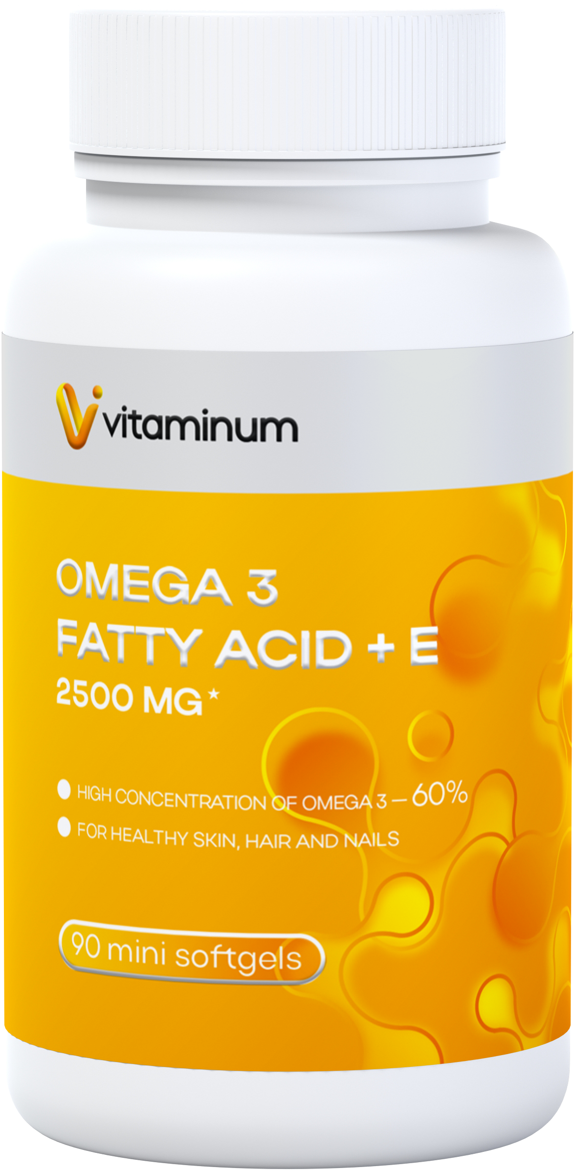  Vitaminum ОМЕГА 3 60% + витамин Е (2500 MG*) 90 капсул 700 мг  в Саратове